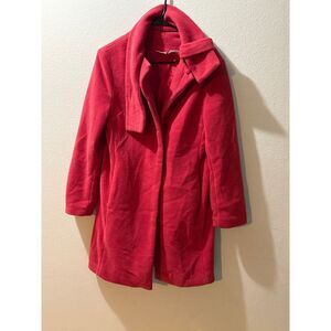 Newport News Easy Style Red Fleece Coat Women's Size SM. MINT CONDITION/NO FLAWS